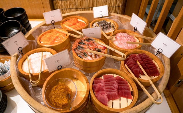 夕食ブッフェの海鮮食べ放題はこんなイメージ